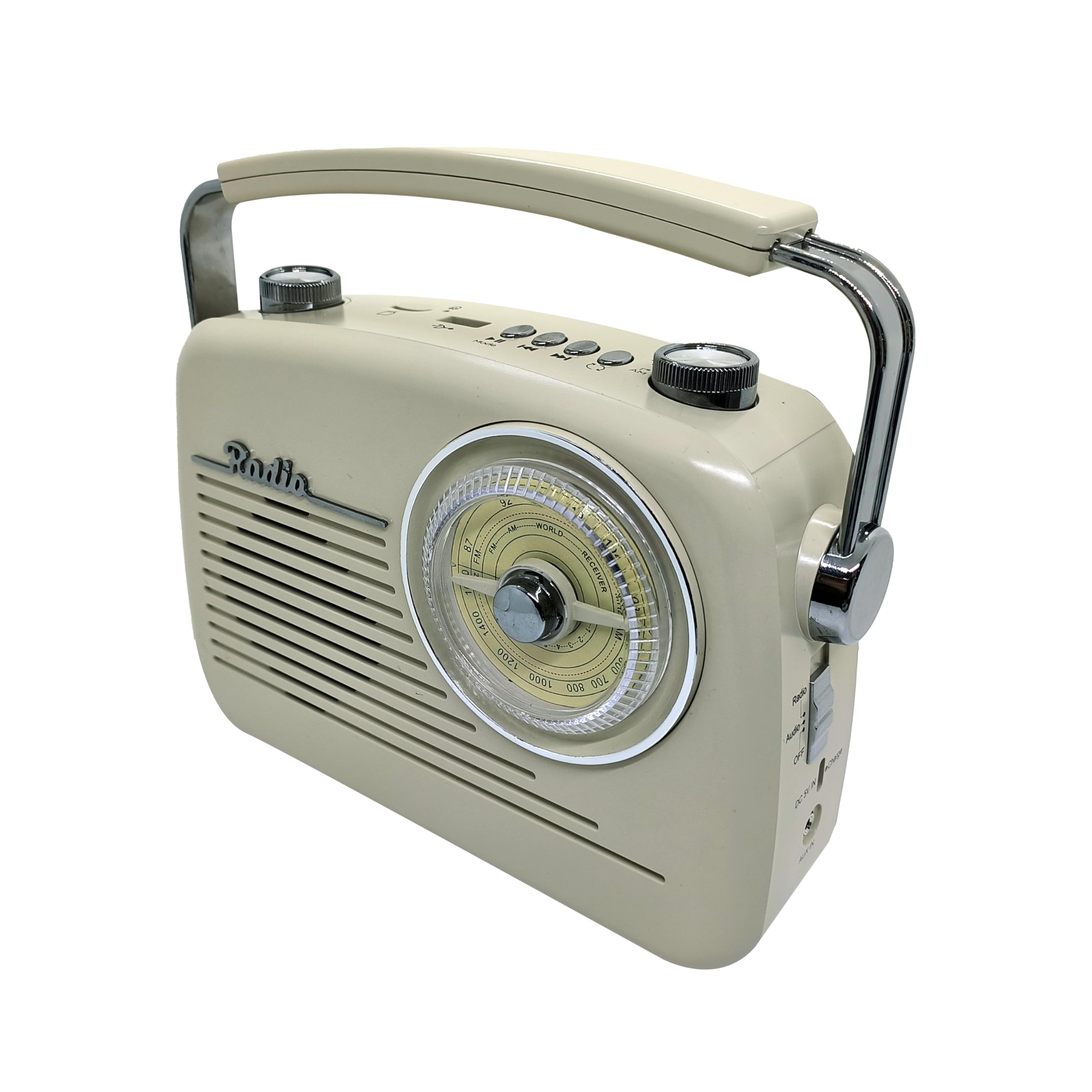 RED5 50er Jahre Retro Radio AM & FM Tuner Bluetooth Wiederaufladbar Tragbares Musikgerät