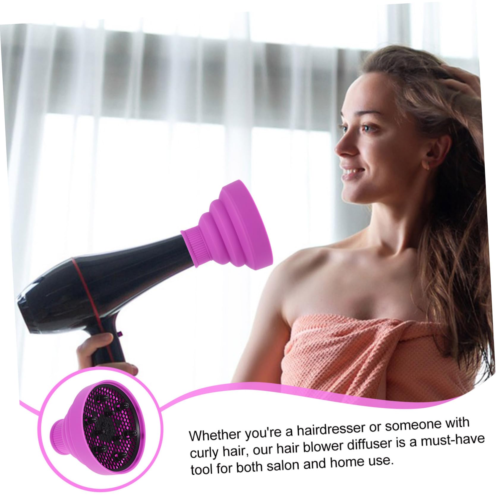 Baluue Hairdryers Foldable Small Diffuser Blow Dryers Collapsible Hair Dryer Diffuser Large for Hair Blower