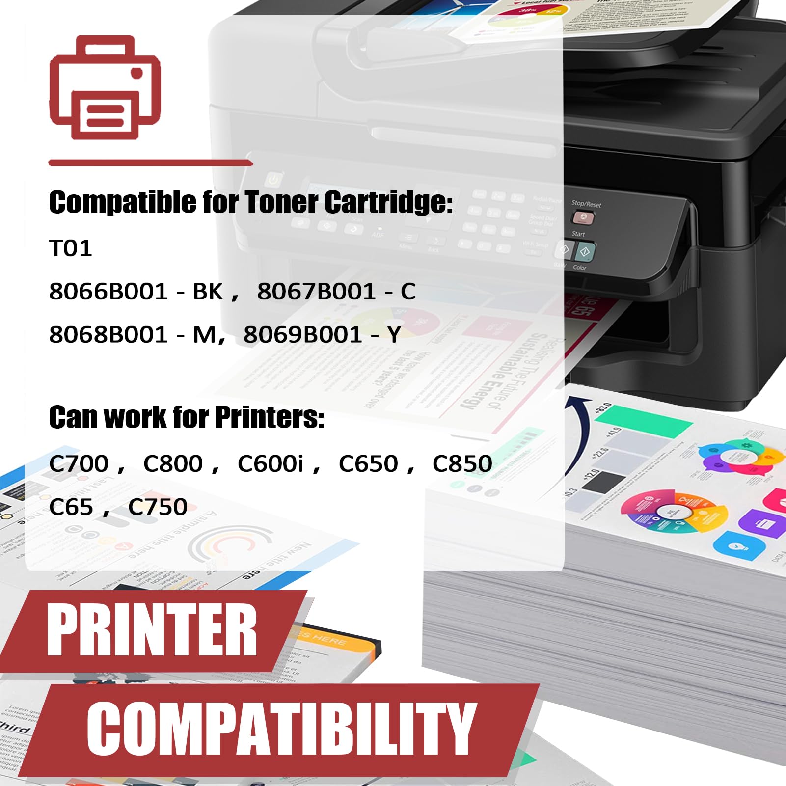 Amazon.com: OVINDA T01 Toner Cartridges Compatible for Canon T01