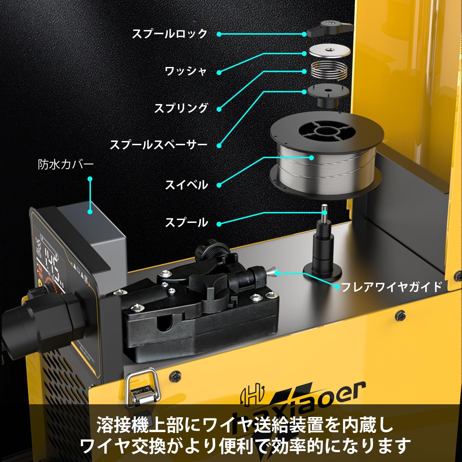 Amazon | haxiaoer半自動溶接機 最大出力145A 100V専用溶接機1台3役