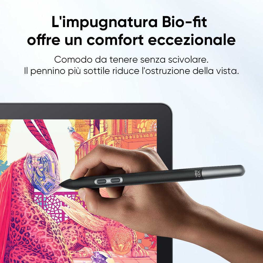 XPPen Penna PD51A, Stilo con chip intelligente X3 Pro, per Artist Pro 14 (2ª generazione), Artist Pro 16 (2ª generazione), Artist Pro 19 (2ª generazione) e Deco Pro MW/LW/XLW (2ª generazione).