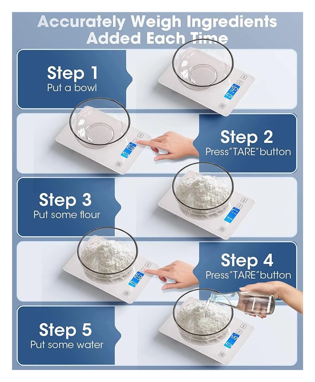 Bilancia Per Alimenti Bilancia Digitale Cucina American Weigh LB - Foto 8