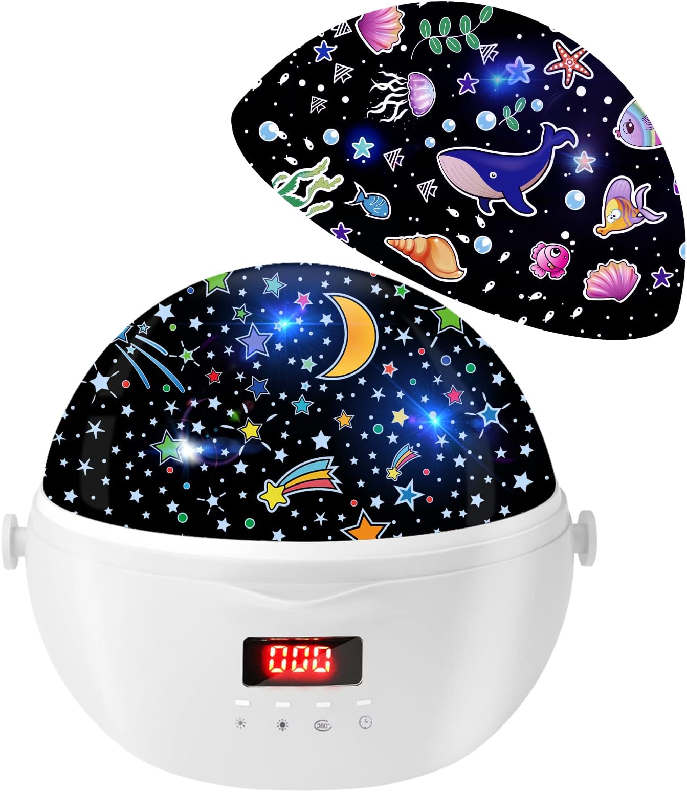 Star Projector Night Lights for Kids with Timer,Toys for 2 3 4 5 6 7 8 9 Old Boys,360 Rotating Moon Star Lights for Bedroom Decor 2 in 1 Ocean Wave Galaxy Light Birthday Gifts for Kids Girls Toddler