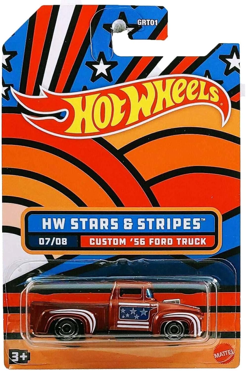 Hot Wheels 2022 - Custom '56 Ford Truck - Stars & Stripes 7/8 - Red