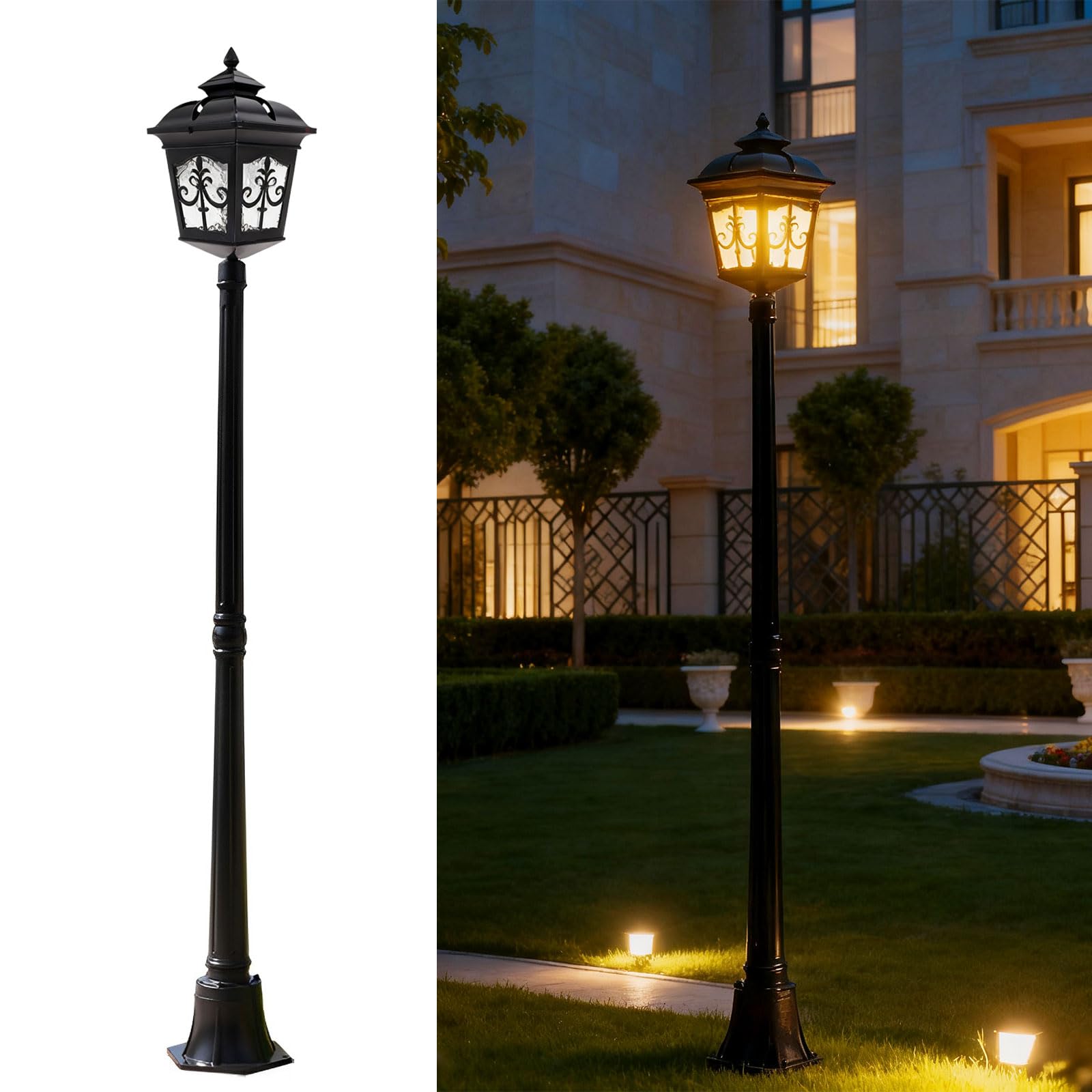 Luminaire de rue vintage noir pour sublimer votre terrasse et vos allées
