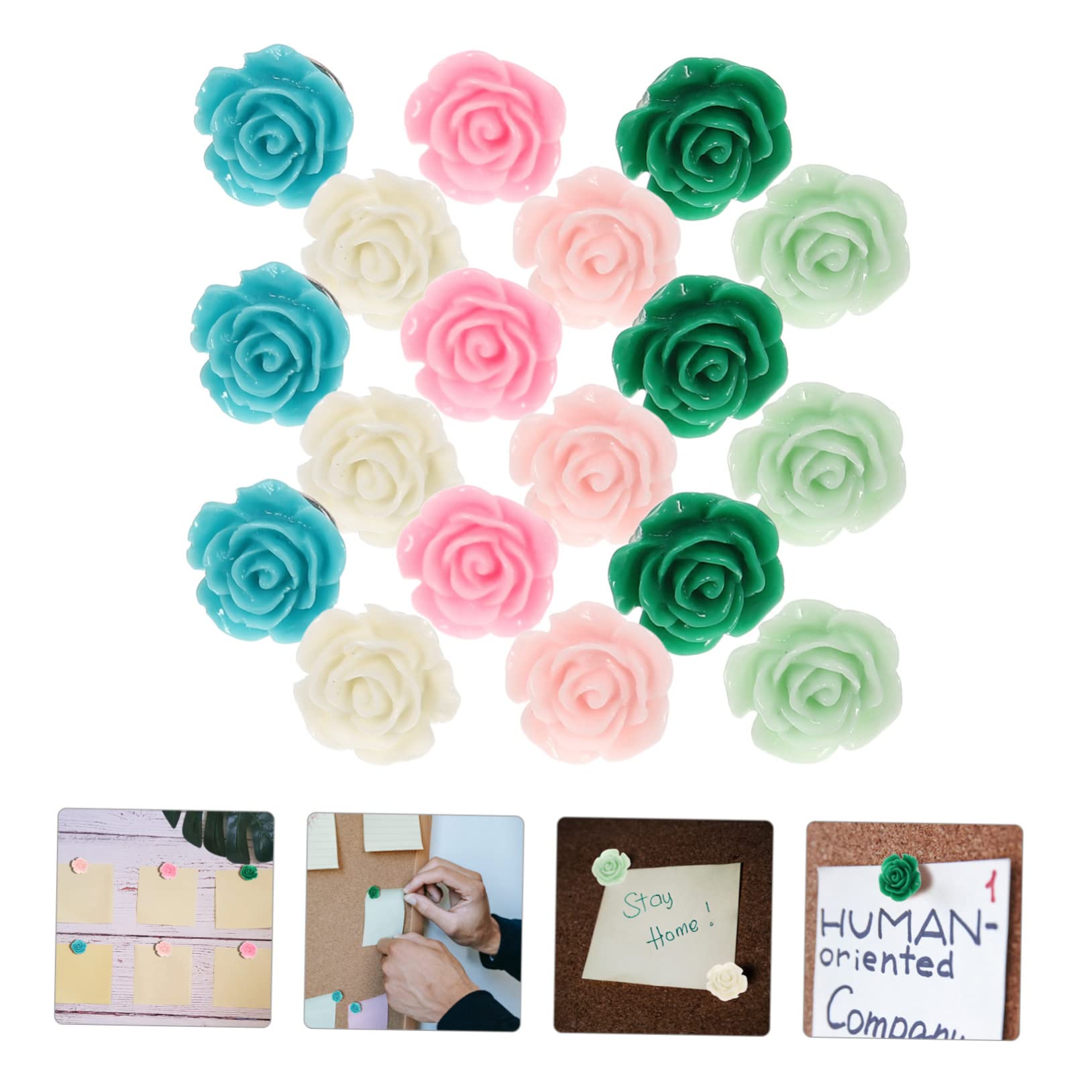3 Set Di Puntine Da Disegno Multifunzione A Forma Di Fiore Puntine Da Disegno Delicate Per Uso Quotidiano Forniture Per Mappe 30 Pezzi*3