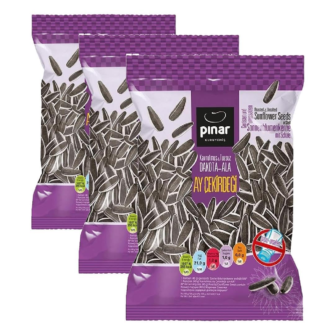 Pınar Siyah-Ala Ayçekirdeği Tuzsuz 125 gr (3 paketi)