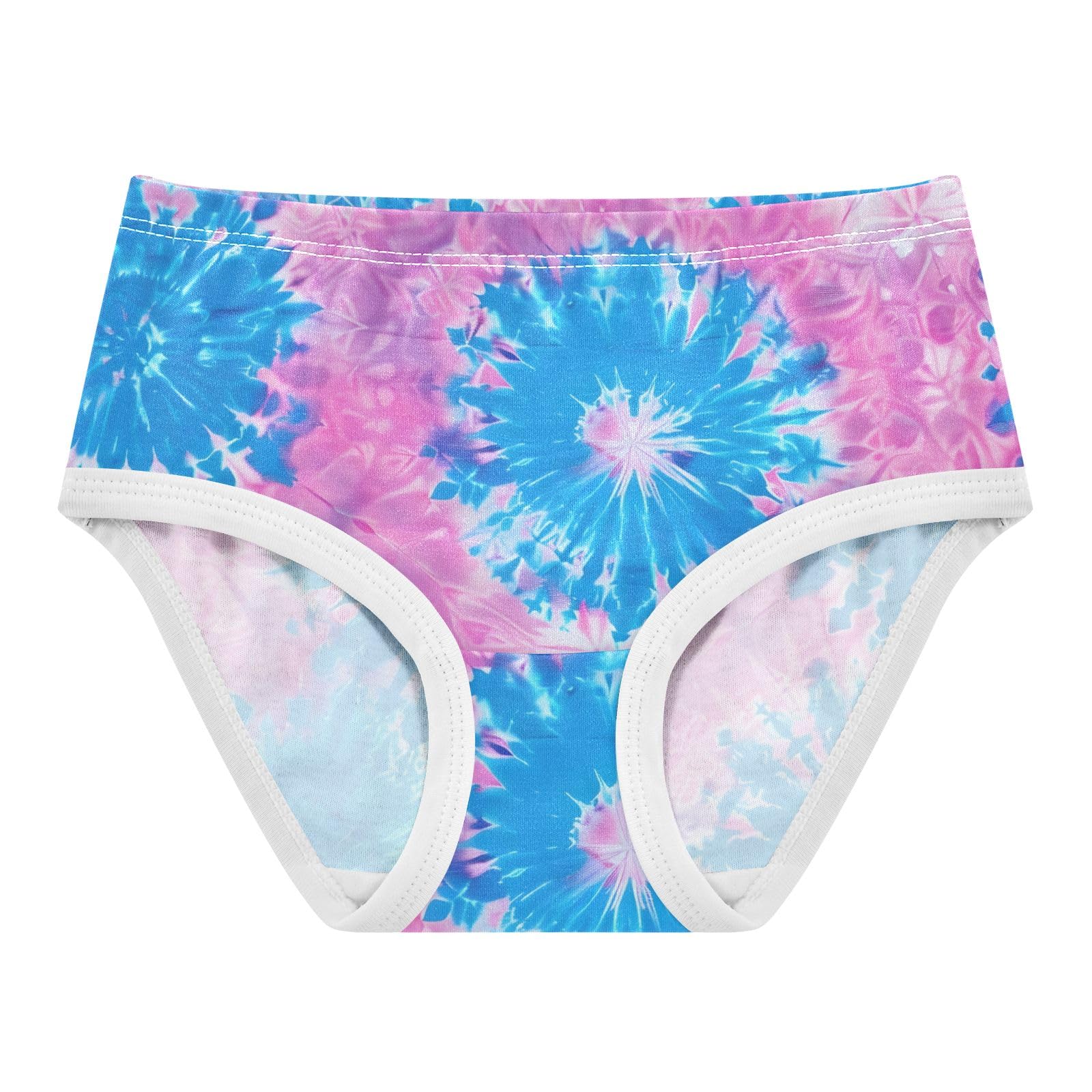 ALAZA Toddler Girls Cotton Hipster Underwear Soft Blue Pink Tie Dye 2 Pack 2T
