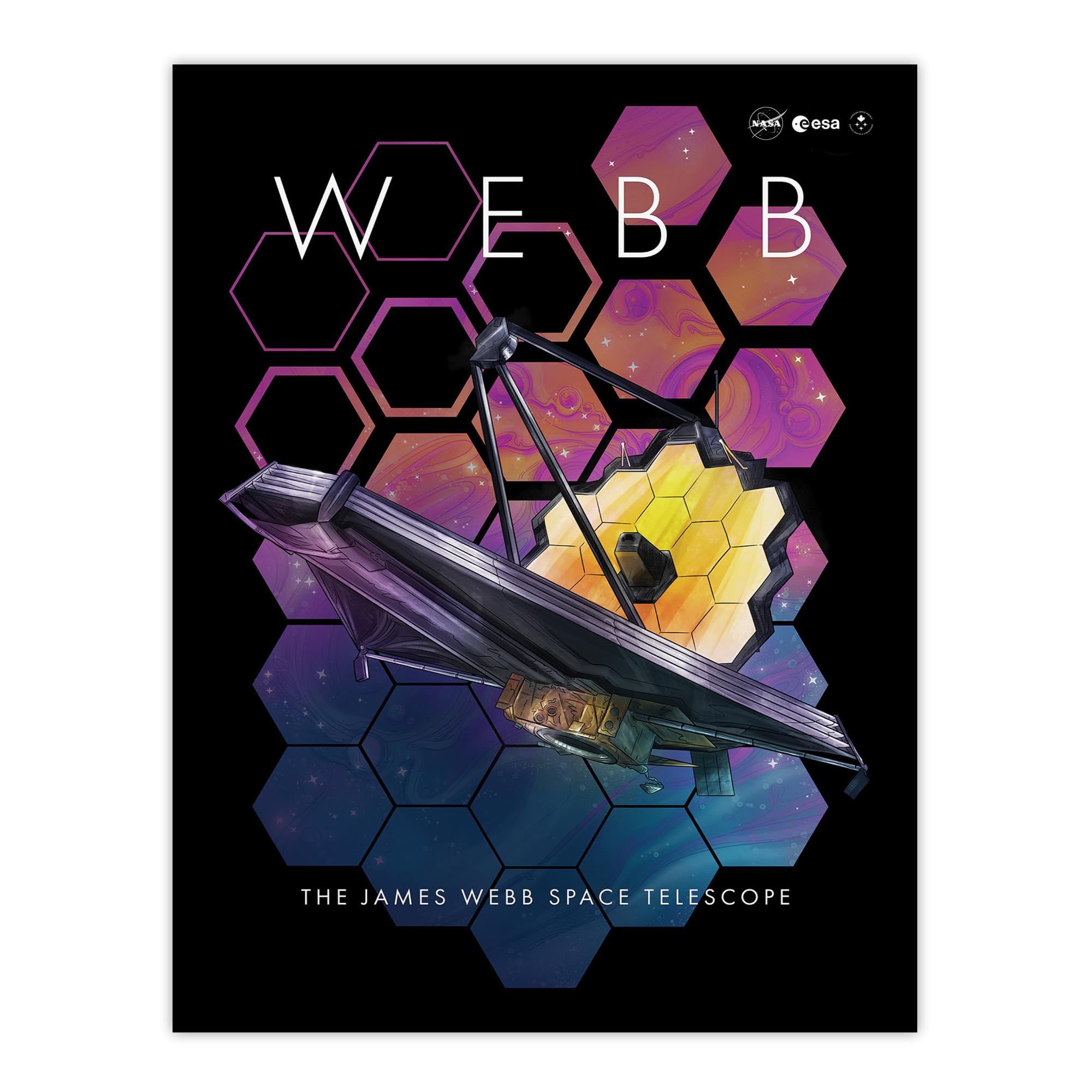 Artery8 Unframed Wall Art Nasa James Webb Space Telescope 1St Anniversary Black Bedroom Decor Space Aesthetic12X16 Inch from B&Q