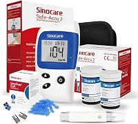 Sinocare vércukormérő készlet 50 tesztcsíkkal és 50 lancettával cukorbetegséghez 1