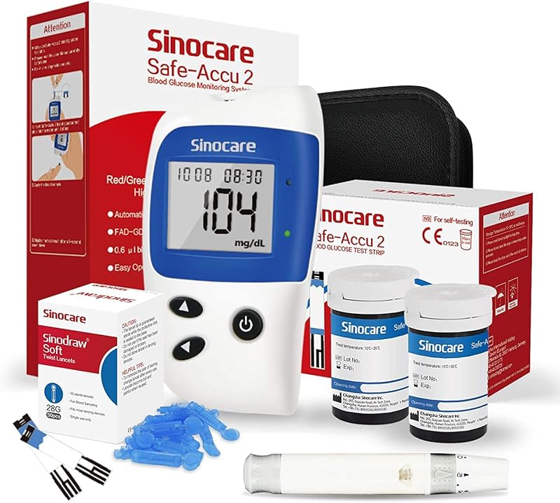 Sinocare vércukormérő készlet 50 tesztcsíkkal és 50 lancettával cukorbetegséghez