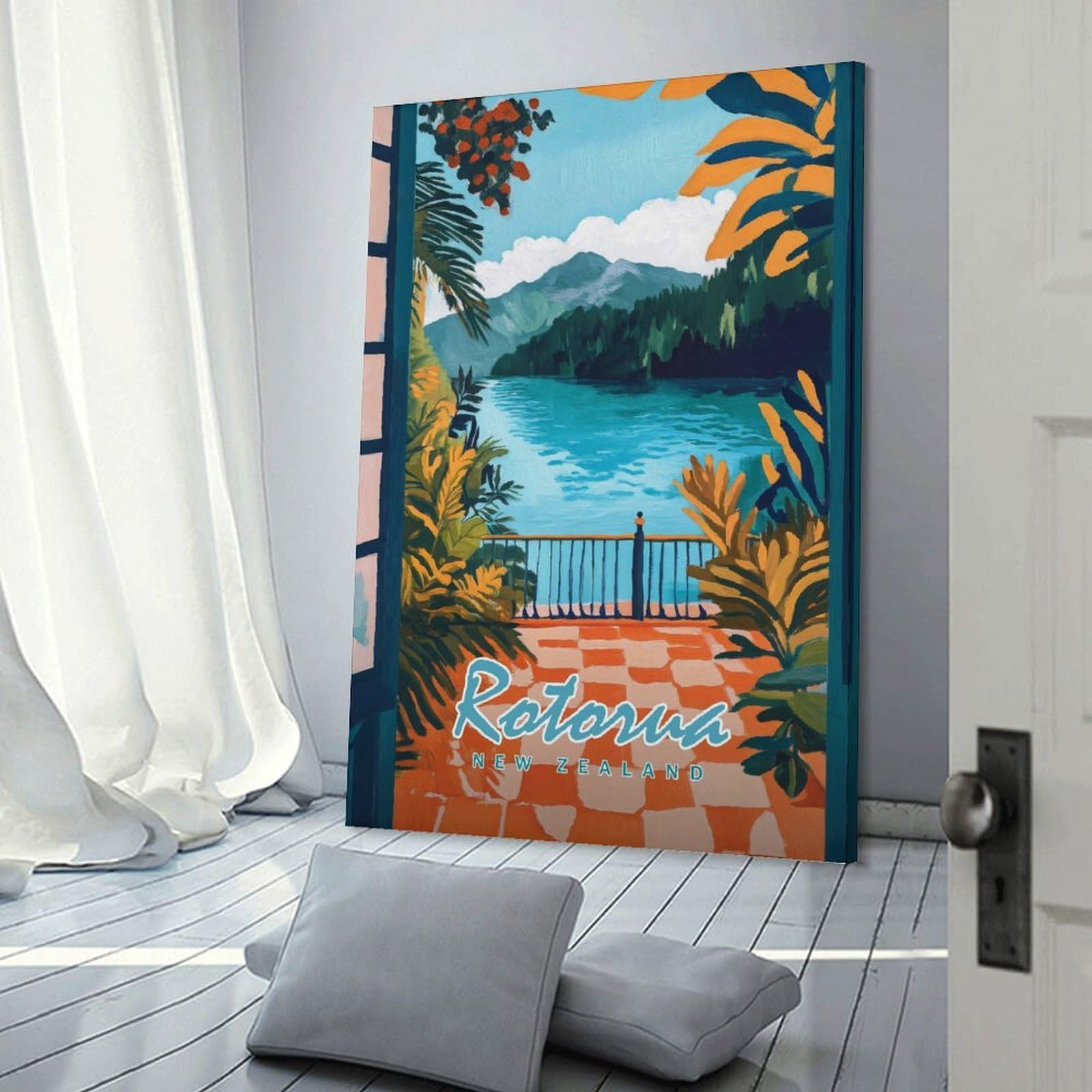 Junmoney Rotorua, New Zealand Wall Picture Print 08x12inch(20x30cm), for Home Walls, Creative Rooms Or Shared Spaces, Stylish Home Artwork for Focal Walls