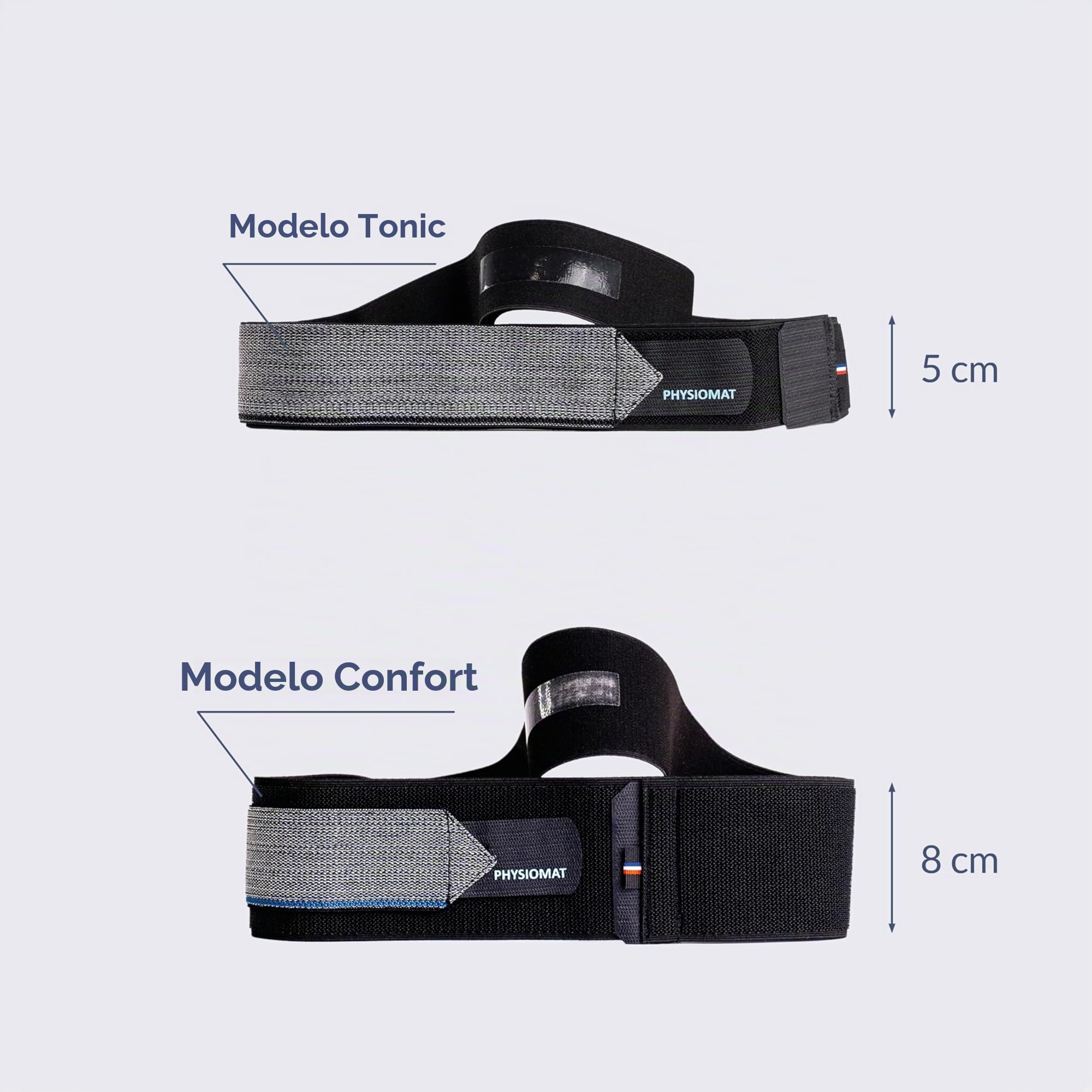 Physiomat Cinturón Tónico - Negro - Alivio del dolor - Para embarazo, posparto, deporte - Altura: 5 cm - Para tallas 36 y menores - Ecorresponsable: hilo reciclado - Fabricado en Francia