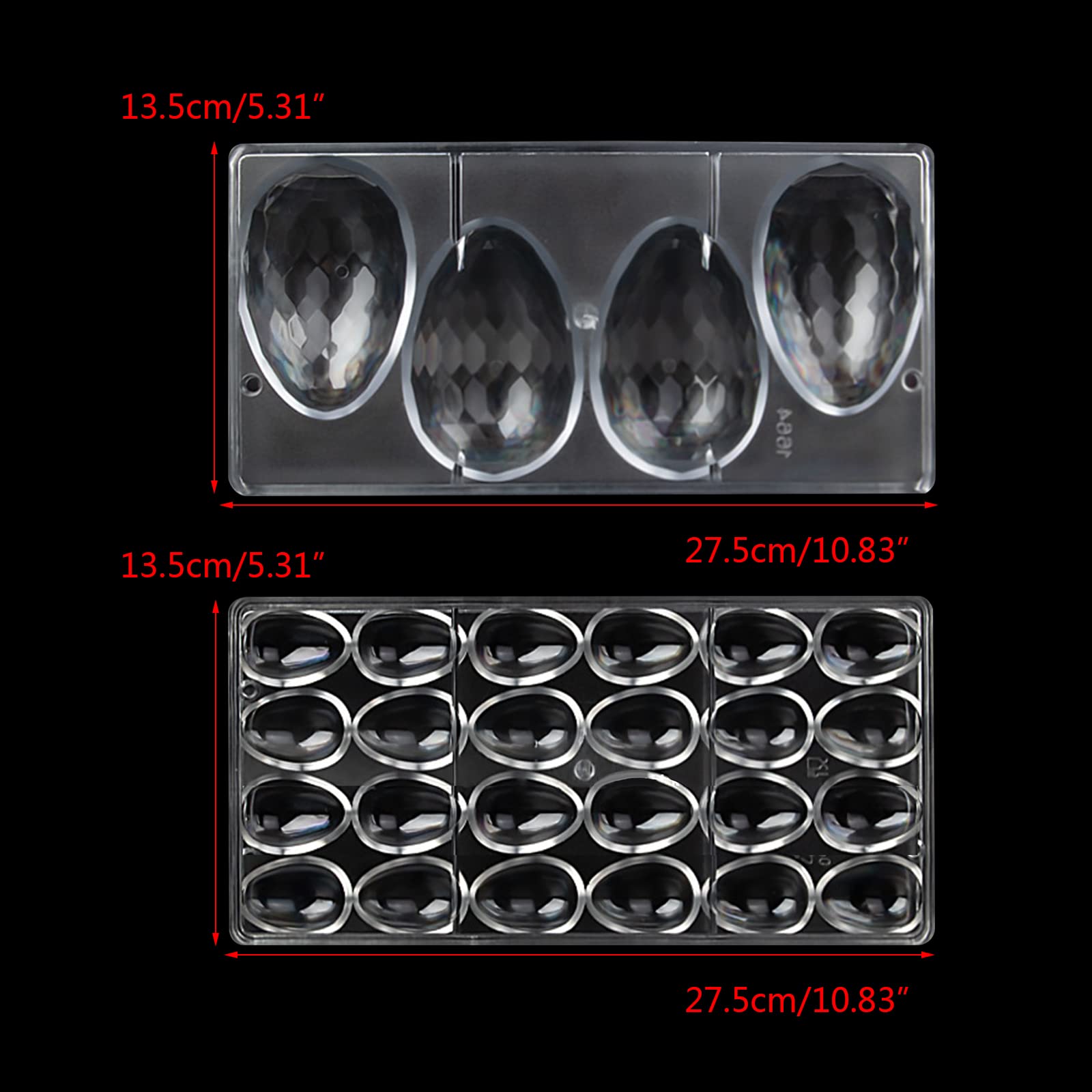 Utensilios para hornear para el hogar, grado alimenticio, 4/24 agujeros, molde de resina para hacer chocolate de Pascua, molde de silicona antiadherente para chocolate de Pascua