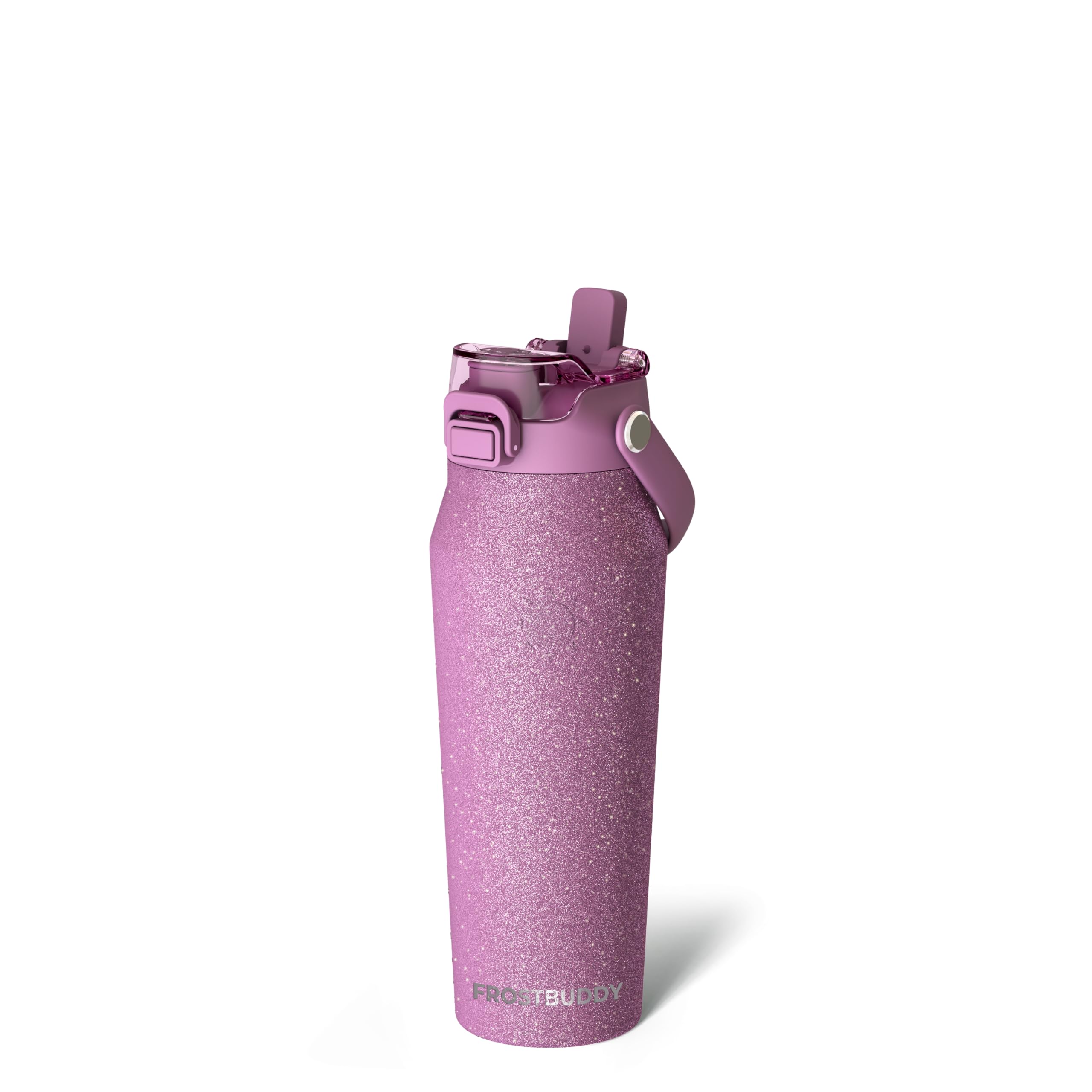 Frost Buddy 24oz Insulated Water Bottle with Straw Chug Lid Leak-Proof Stainless Steel 24-Hours Cold Sweat-Proof Cup Holder