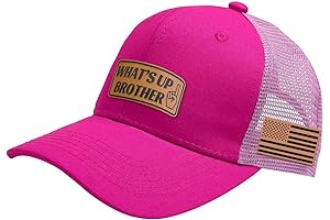 What's Up Brother Hat: 6 Panel Mesh Trucker Baseball Cap with Snapback