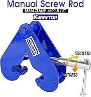 Vista 4 de Abrazadera de haz de 4400 libras/2 toneladas, para elevación y aparejo, abrazadera de elevación de haz en I de 3 a 9 pulgadas de ancho de brida en I