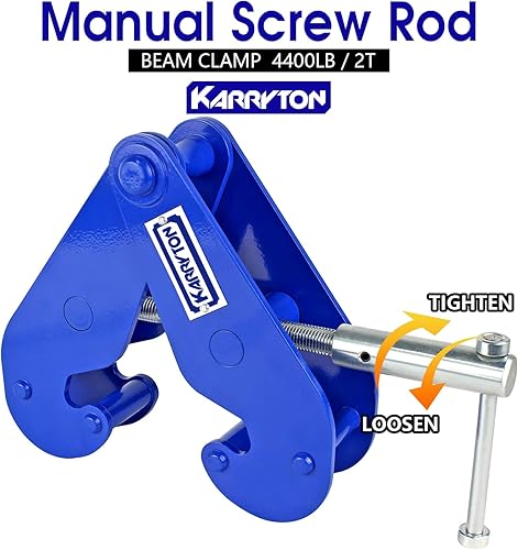 Miniatura 4 de Abrazadera de haz de 4400 libras2 toneladas, para elevación y aparejo, abrazadera de elevación de haz en I de 3 a 9 pulgadas de ancho de brida en I