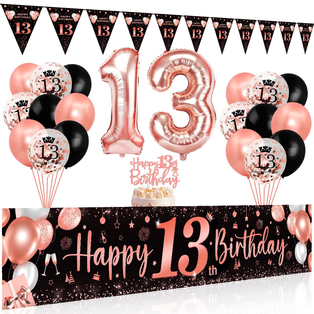 Sweet 16 Decorazioni Per Feste Palloncini Foil Con Numeri In Oro Rosa Ragazza Di 16 Anni Bomboniere Di Buon Compleanno Fornure Per Sedici Anniversario - Foto 9