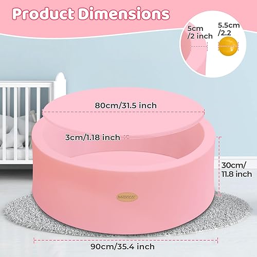 Miniatura 7 de Pelotas redondas suaves de espuma viscoelástica no incluidas, corralito para interiores y exteriores, ideal como regalo de cumpleaños para niñas y