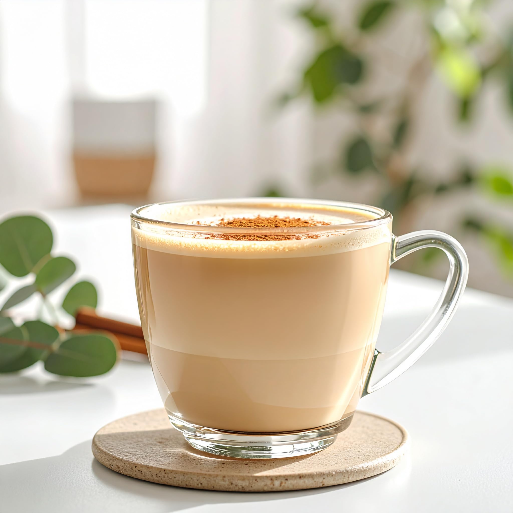 Glasmark KROSNO 1992 Set de 6 Tazas de Café de Vidrio 360 ml Transparente Apta para Lavavajillas