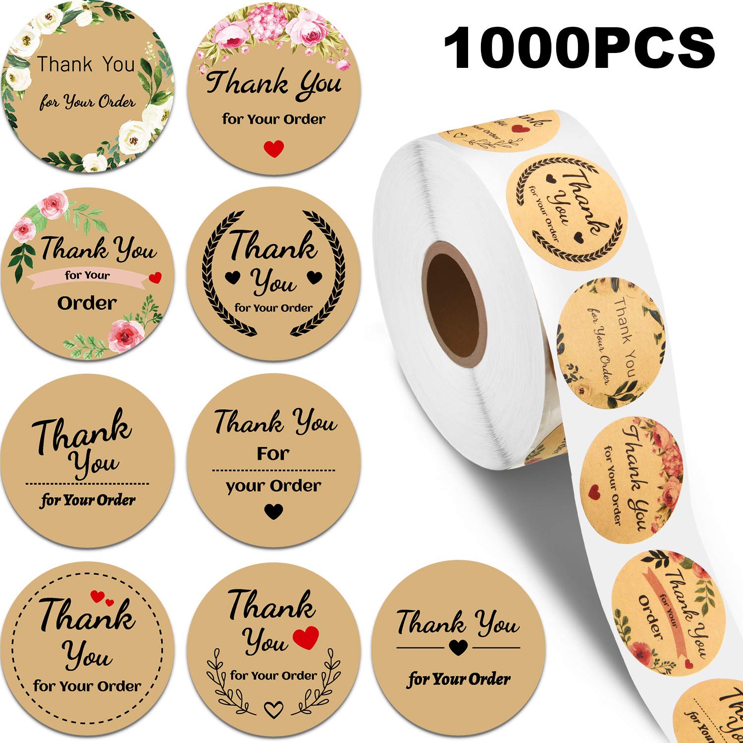 1000 Pieces Thank You For Your Order Stickers Decorative Business Stickers Thank You Stickers Round Circle Label Buy Online In Japan At Desertcart Jp Productid
