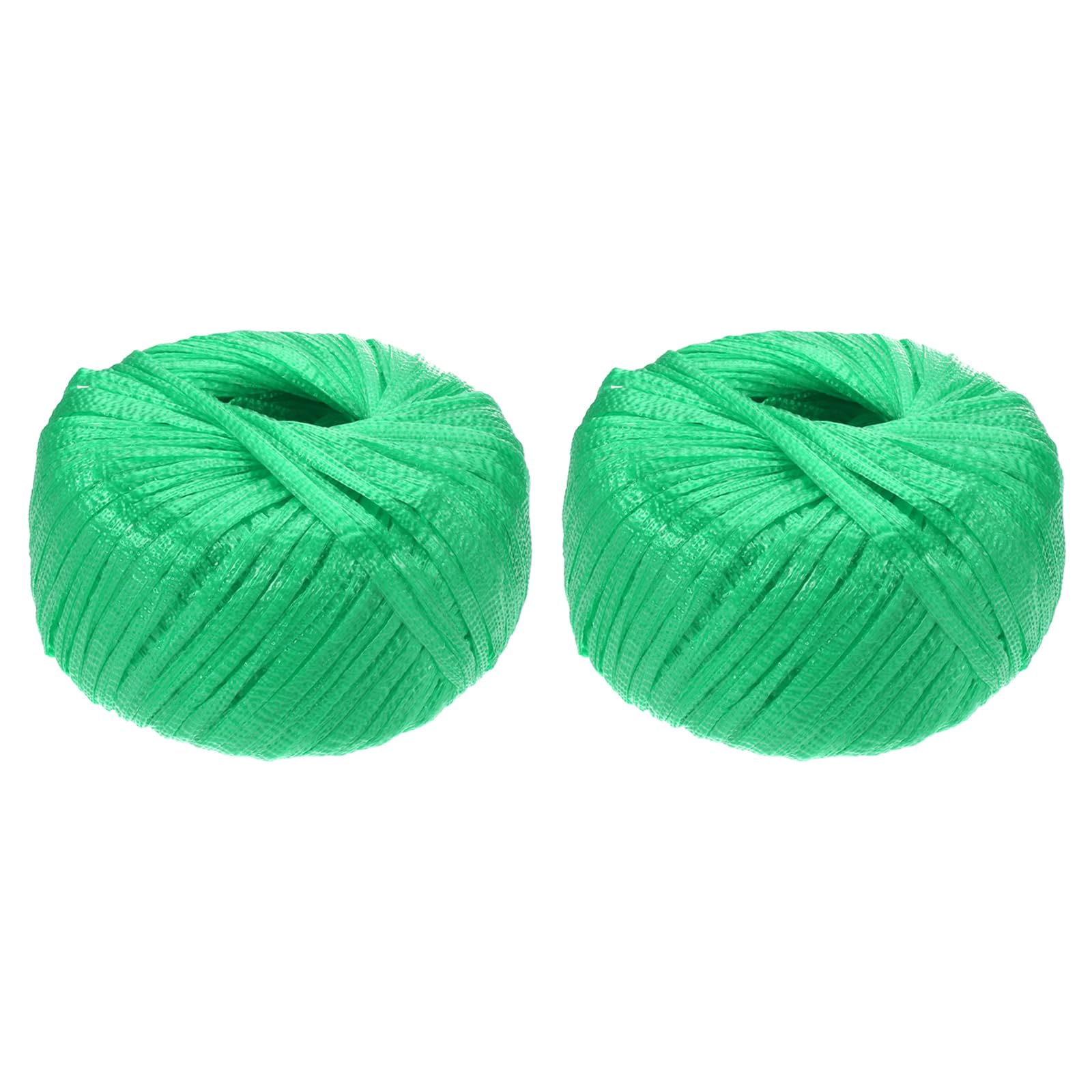 sourcing map 2 Rolls Polyester Nylon Plastic Rope Twine, 80m/262ft Nylon Cord Household Bundled Polypropylene Twine Yarn for Household Gardening Tying Binding Garden Crafts, Green