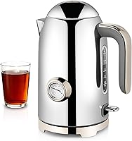 Vista 1 de SUSTEAS Hervidor Eléctrico – Hervidor de Agua Caliente para Té de 57oz con Termómetro, Olla de Acero Inoxidable de Calentamiento Rápido de 1500W