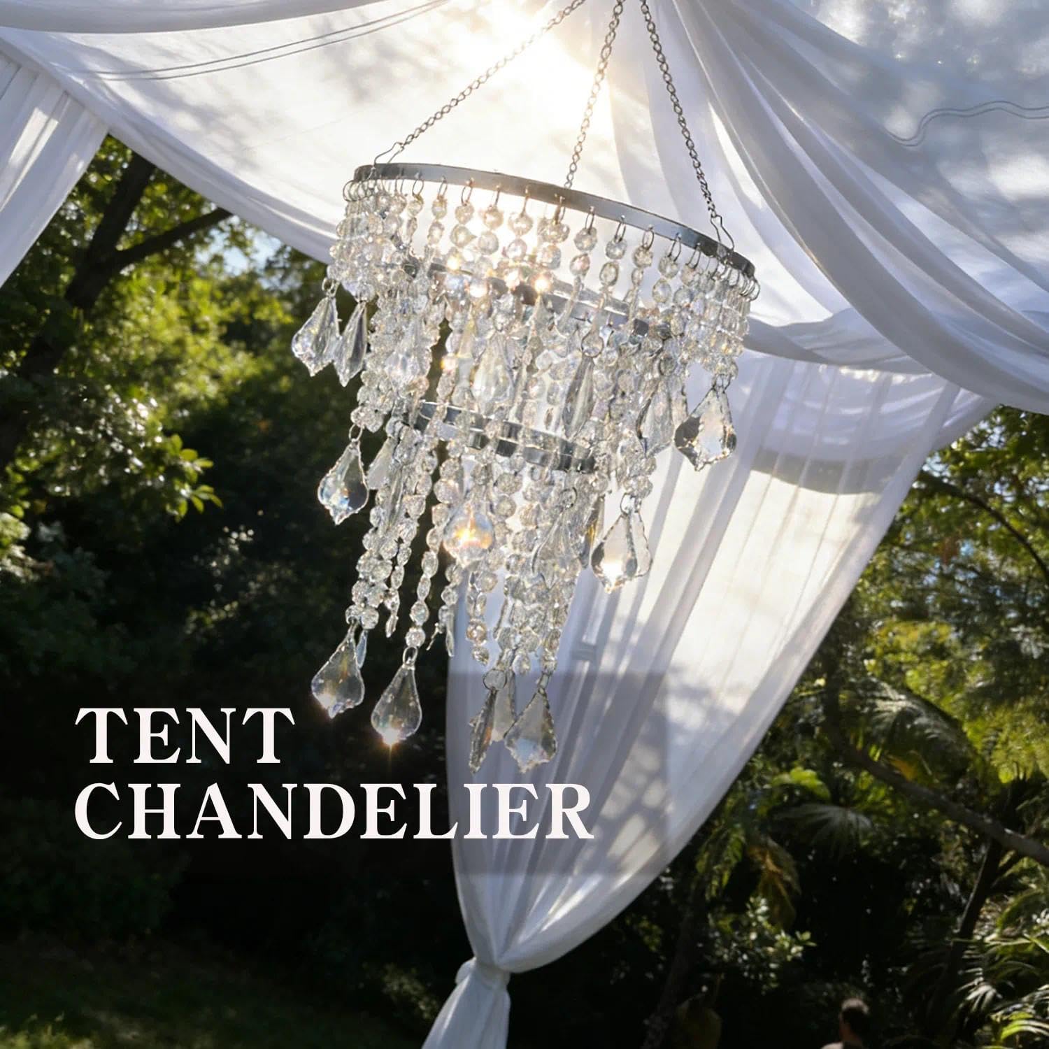 Acrylic Chandeliers Lampshade - Mini Beaded Light Fixture - Crystal Pendant Ceiling Light Shade for Wedding/Bedroom/Hallway/Bathroom