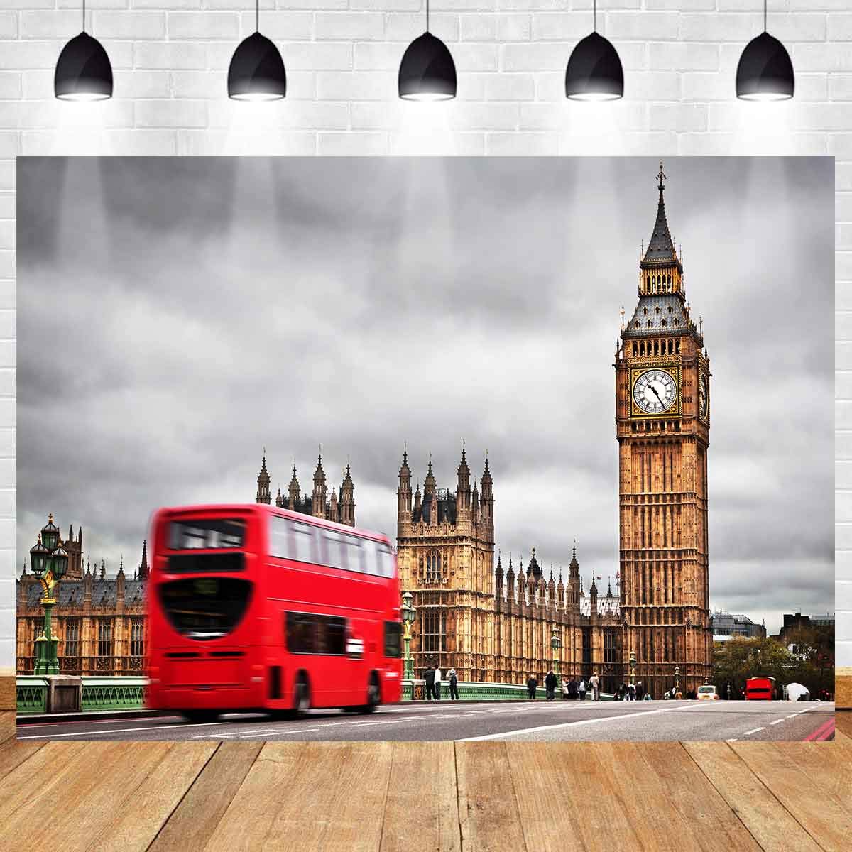 MEETS 7x5ft London Landmark Backdrop Big Ben Backdrop Photo Booth Studio Props Theme Party YouTube Backdrop MT447