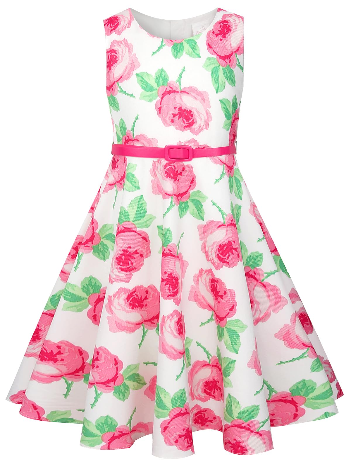 Bonny Billy Girls Classy Vintage Floral Swing Kids Party Dresses