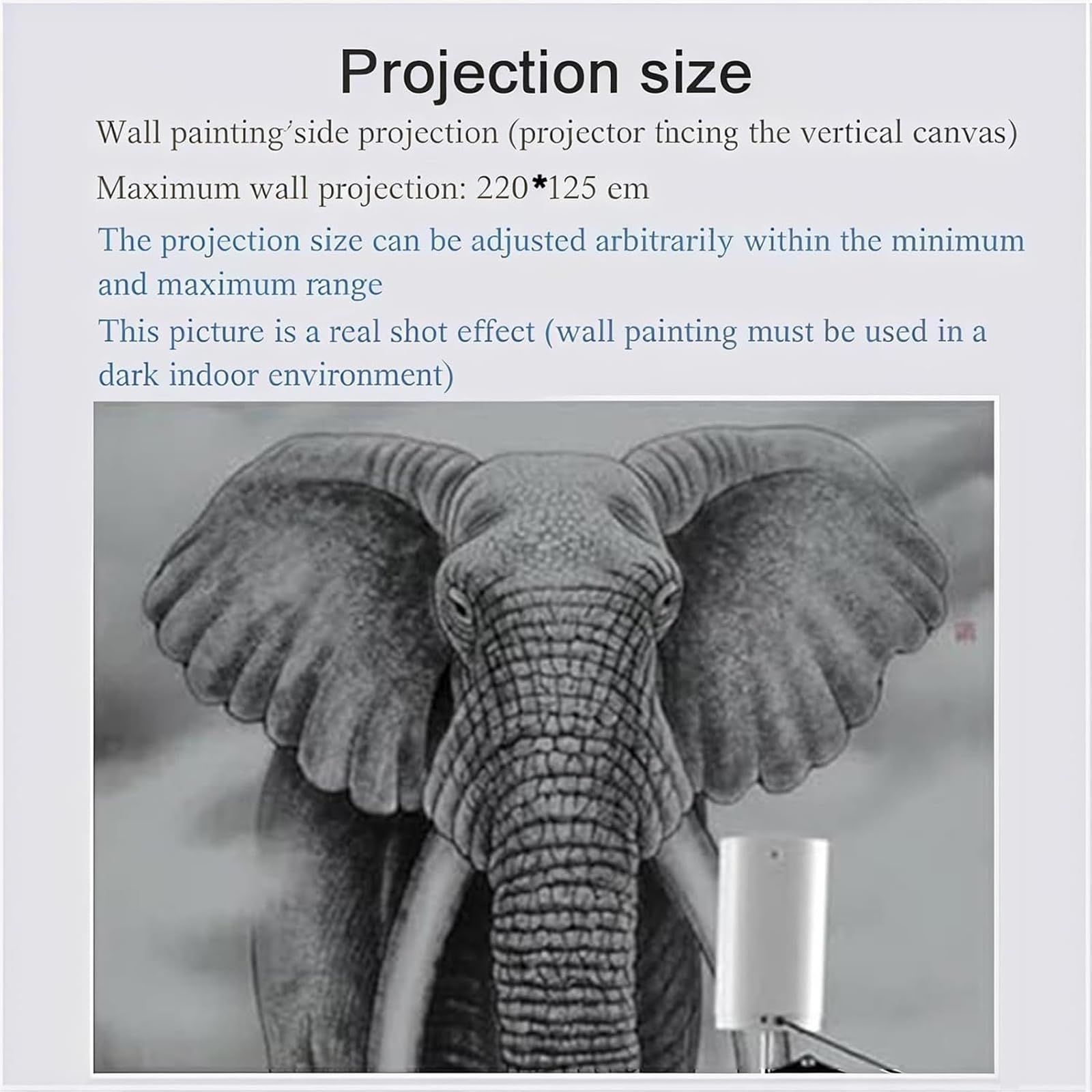 Tragbarer Kunstprojektor mit einstellbarem Fokus, 360° drehbarer Halterung, HD-Dekodierungstechnologie zum Nachzeichnen und Zeichnen