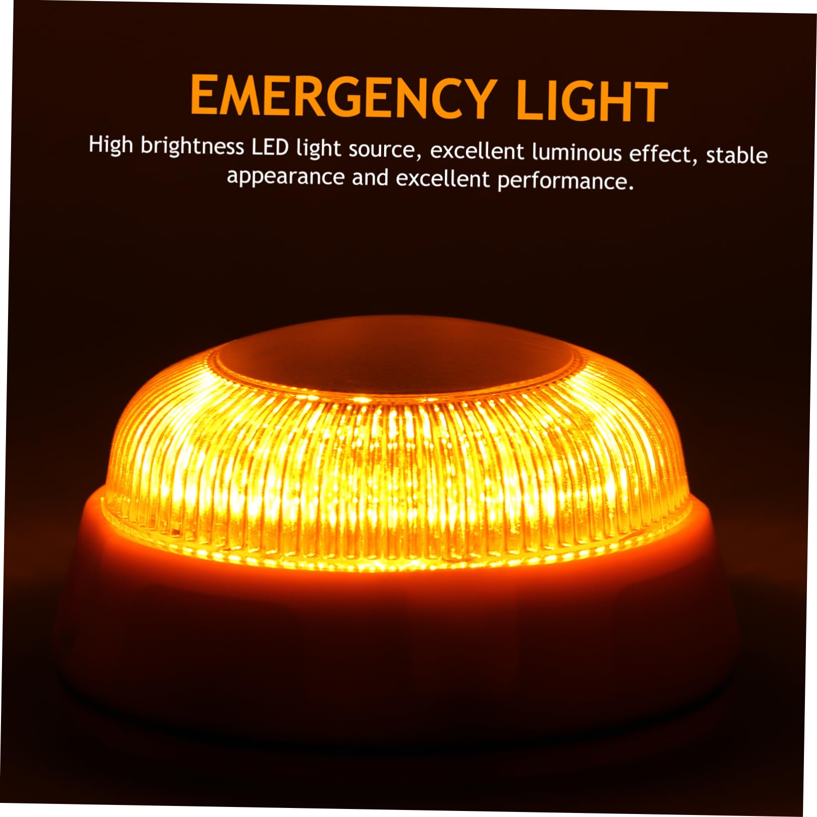 OUNONA 3pièces Lampe De Led Jaune Avertisseur Urgence Clignotant Accessoire Sécurité Automobile Éclairage De Route Pratique