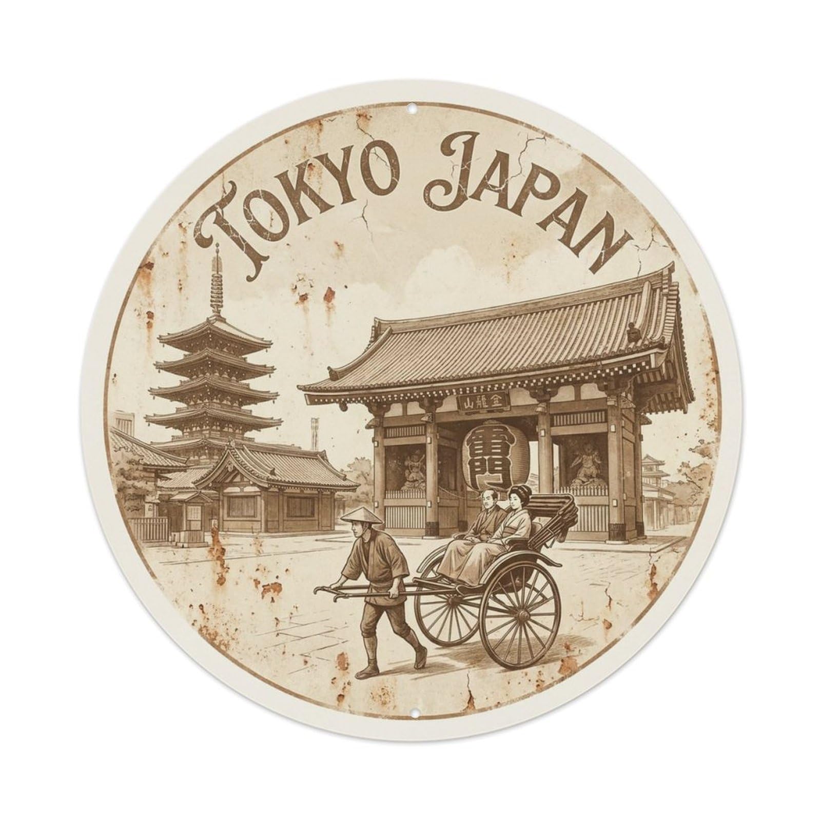 Tokyo Japan Metropolis Travel Retro Heritage Journey Metal Tin Sign
