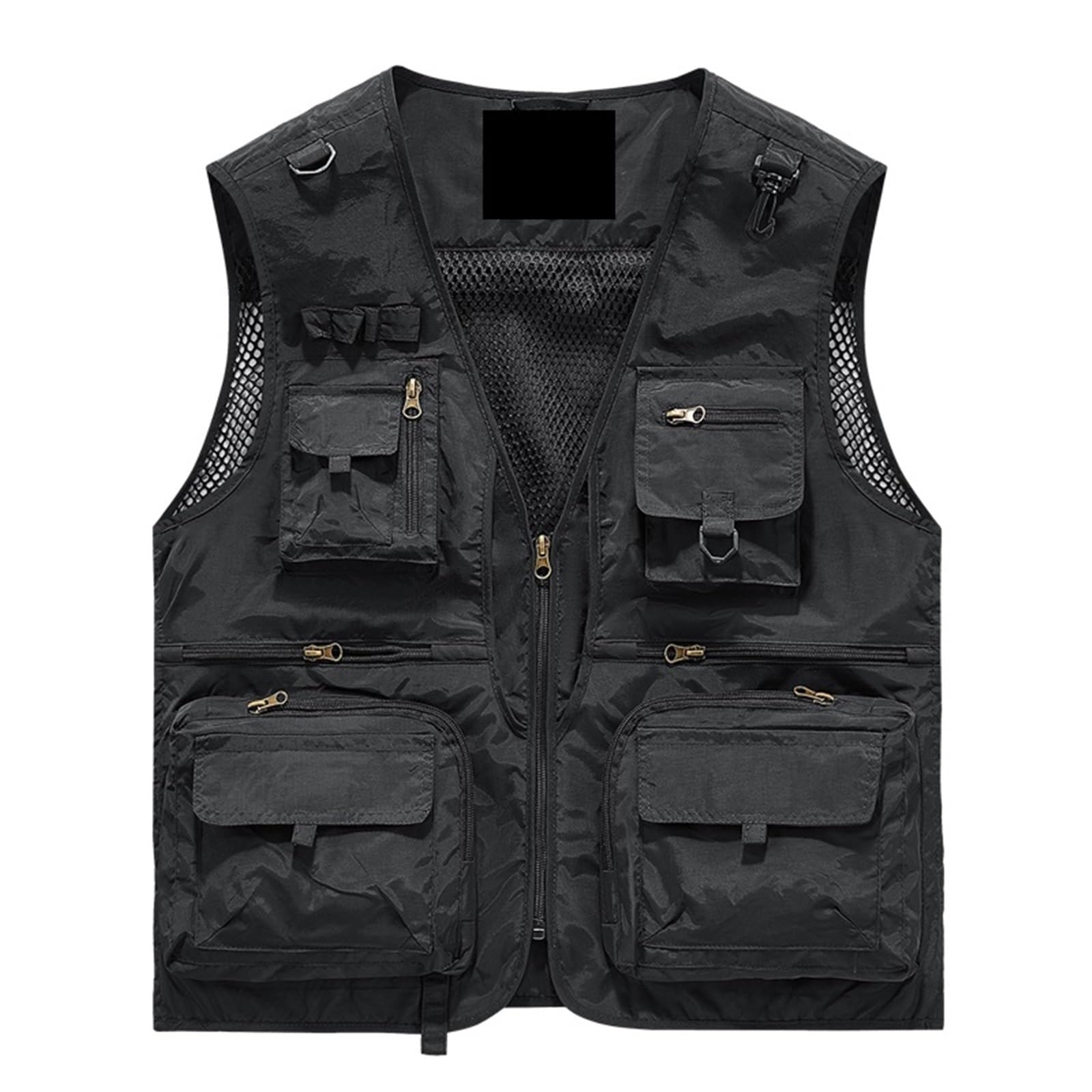Werkzeugweste Men's Summer Vest Multipockets Mesh Lined Breathable Sleeveless Jacket Thin Outdoor Fishing Photographer Tool Waistcoat Men
