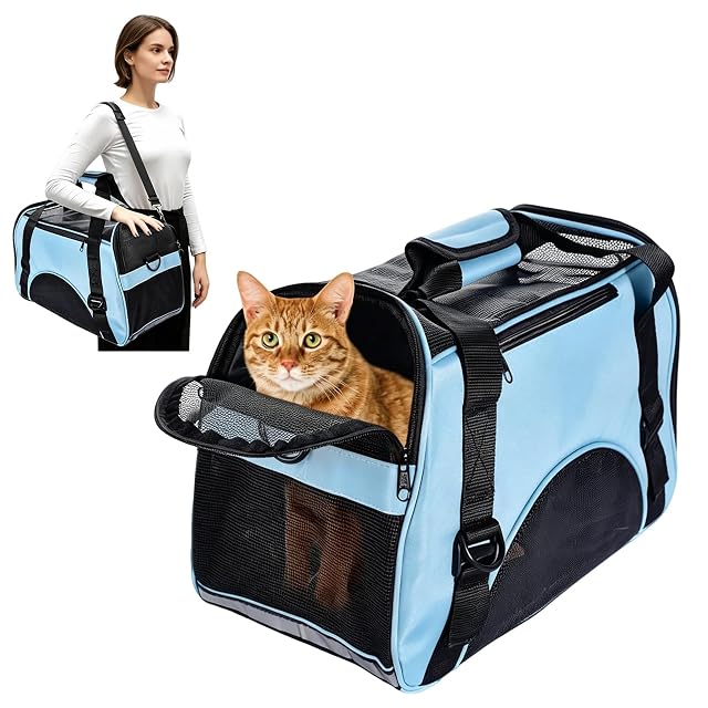 PETCUTE Transportadora para Gatos Transportín para Perros Bolsa de Transporte para Mascotas