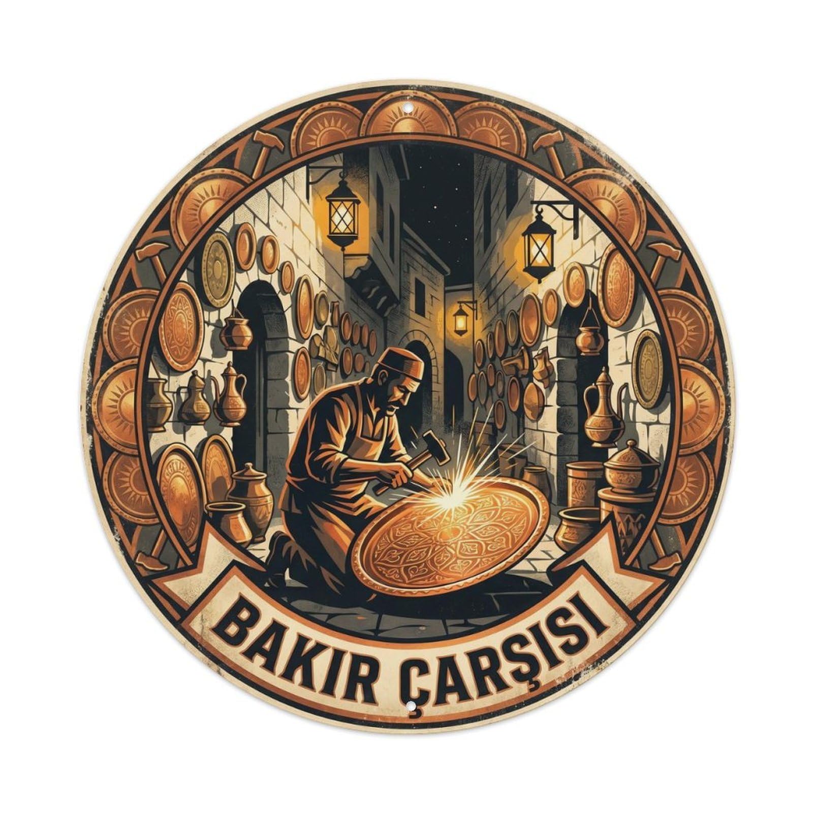Gaziantep Coppersmith Turkish Craft Culture Metal Tin Sign