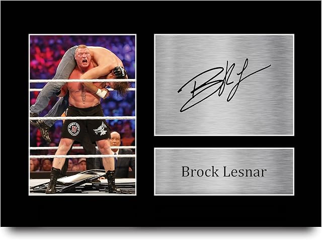 HWC Trading Brock Lesnar Gift Signed A4 Printed Autograph WWE WWF Wrestling Gifts Print Photo Picture Display