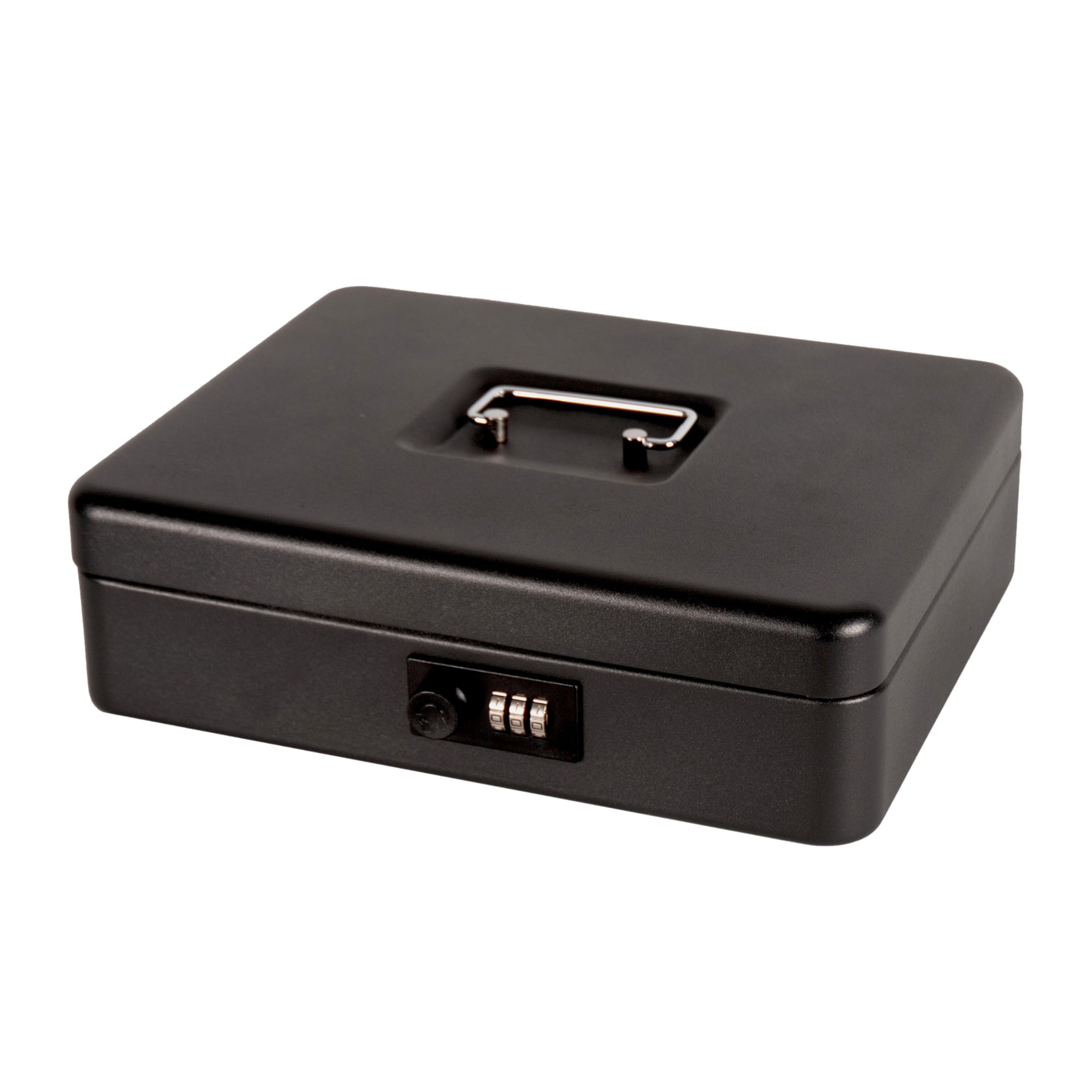 Cathedral Products 12-Inch Black Steel Cash Box with Combination Lock