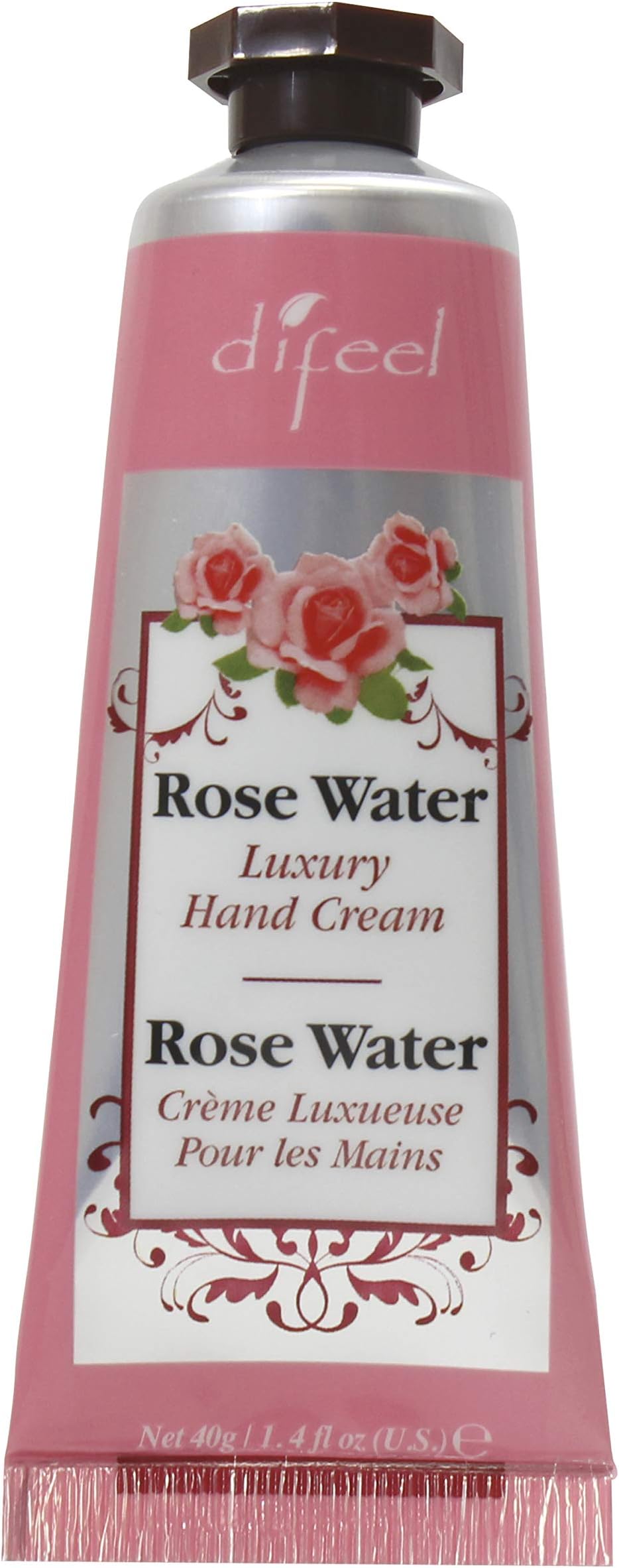 DifeelInvigorating Hand Cream- Rosewater with Pure Natural Oil and Vitamin E 1.4 ounce (2-Pack)