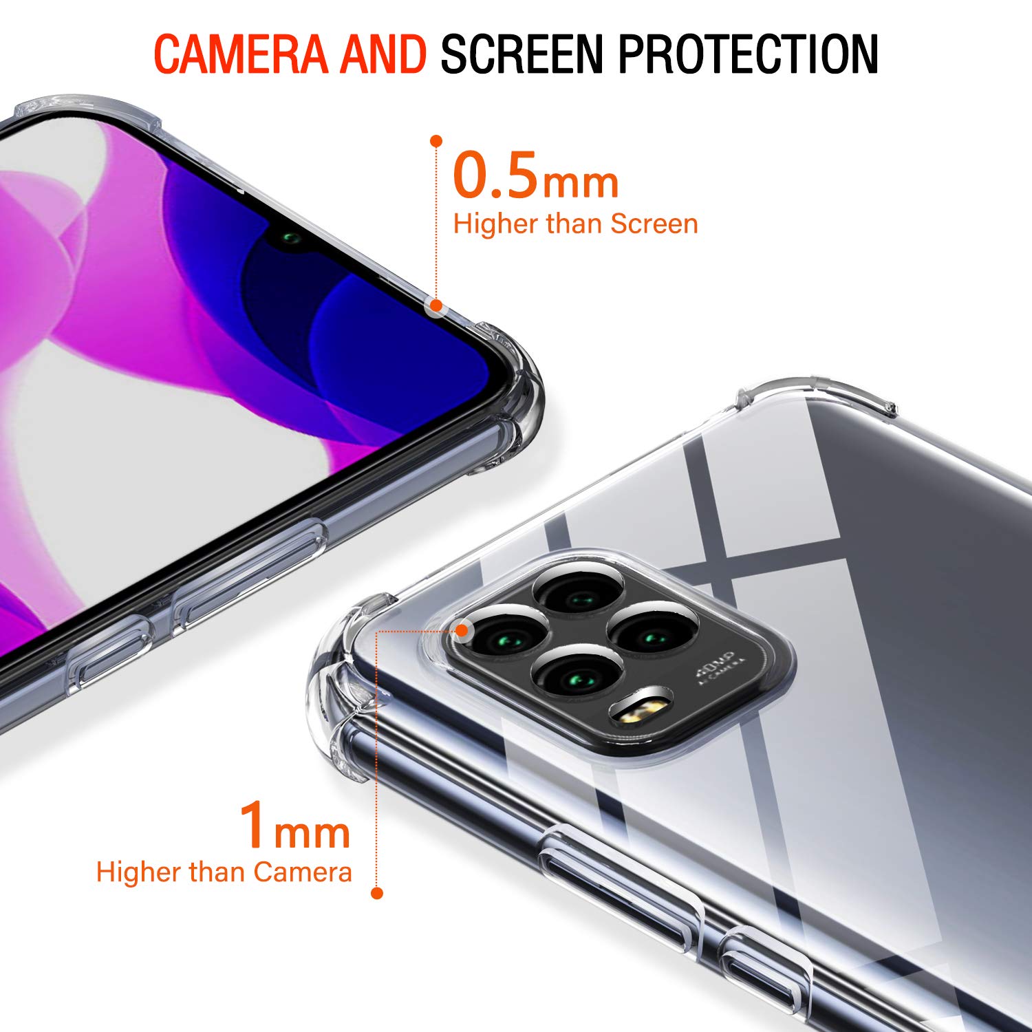 IVoler Cover Trasparente Per Xiaomi Mi 10T 5G / Mi 10T Pro 5G – Custodia Sottile In TPU Morbido Antiurto Con Paraurti - 4