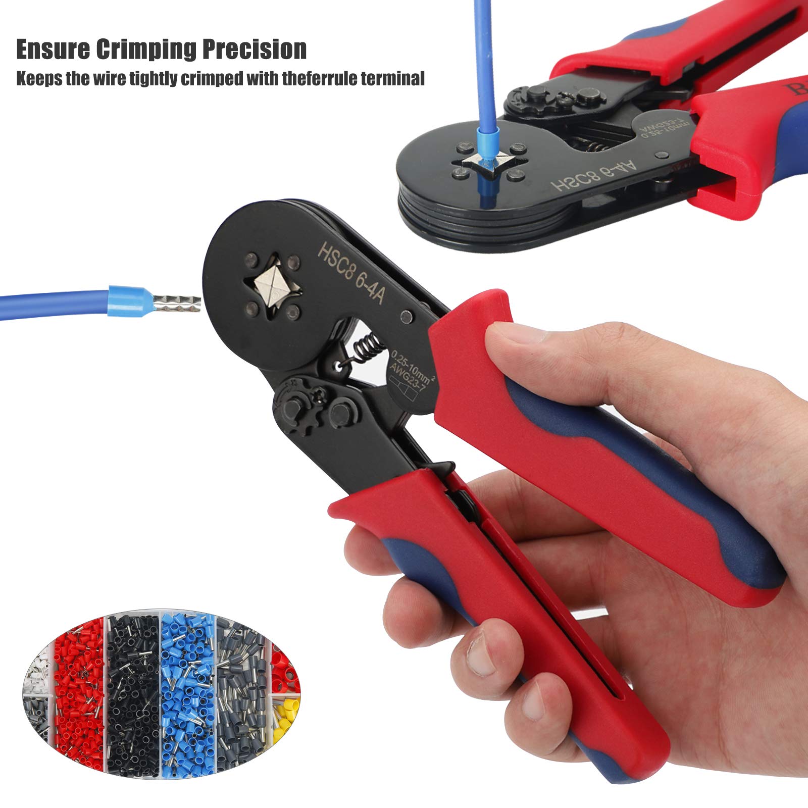 Wire Crimper Tool Kit Ferrules Wire Crimping Tool Kit 1200PCS Brass