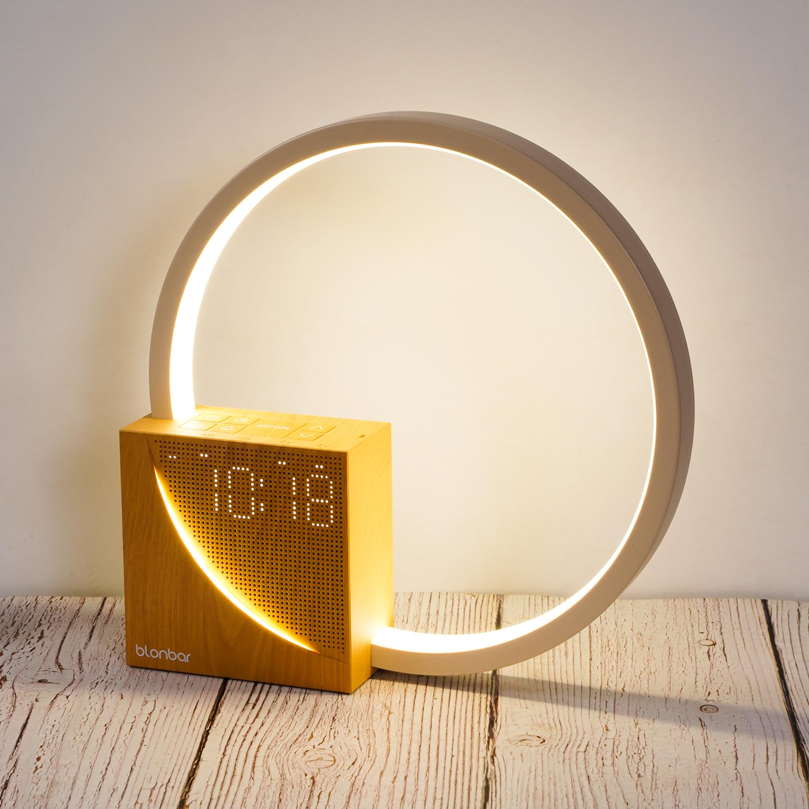 Lampka nocna z funkcją ładowania USB 10 W, 2 budziki, 3 poziomy jasności