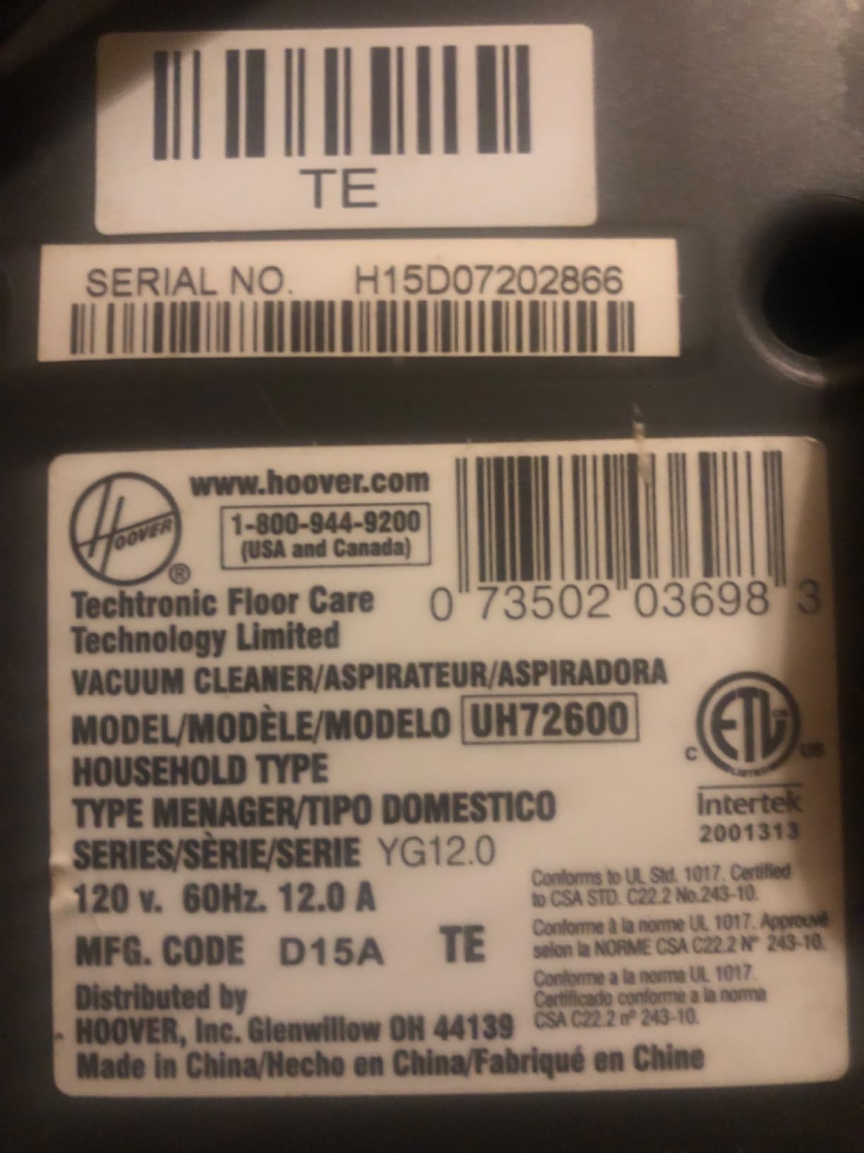 Replacement Belt for Hoover uh72625 WindTunnel Vacuum
