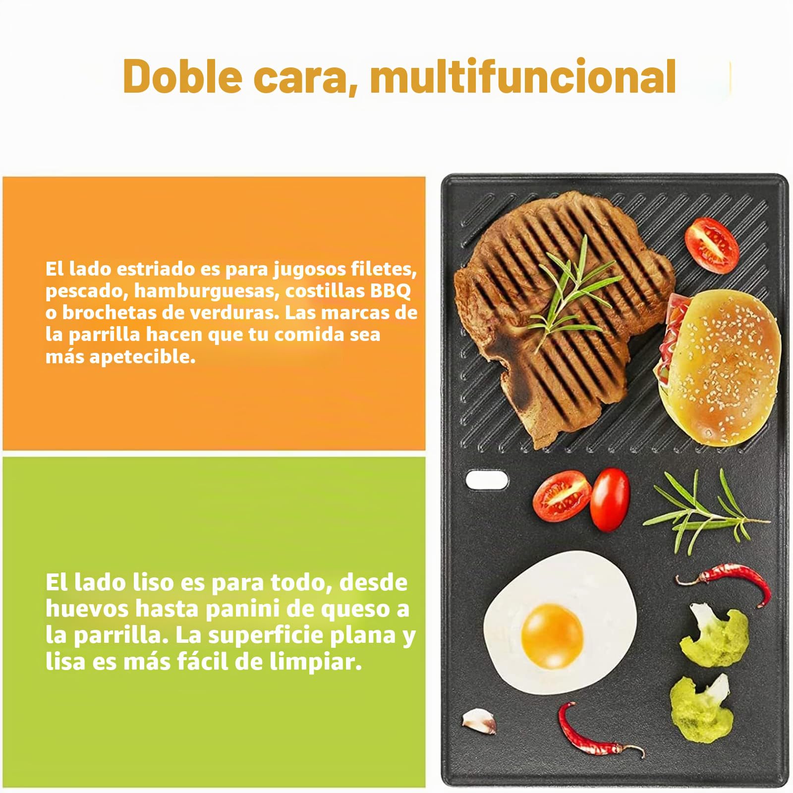 GFTIME 7638 - Parrilla y Placa Calefactora de Gas para Weber Spirit I II E310 E320 E330 S310 S320 S330 S320 S330 Series 2 piezas