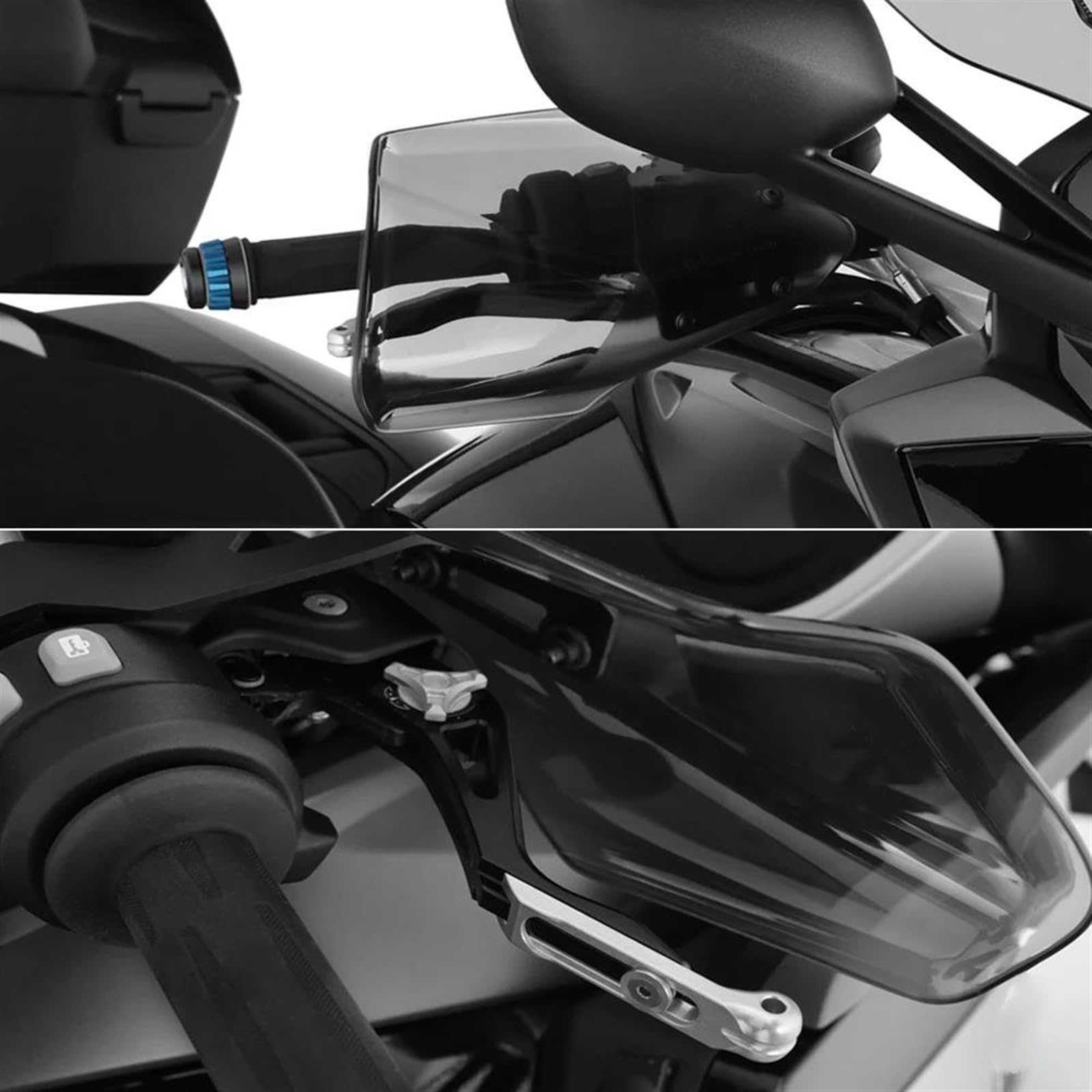 Protège-Mains Moto Protège-Mains De Moto, Protection De Pare-Brise pour B&MW K1600GT K1600GTL K1600 GT GTL 2012 2013 2014 2015 2016 Vent Froid(Titane léger)