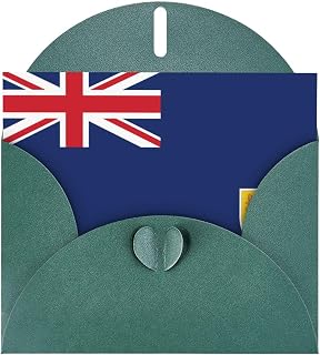 Flag of the Turks and Caicos Islands Greeting card.Dark Green Luxury Pearlescent Greeting Card, Premium Cardstock for All Occasions
