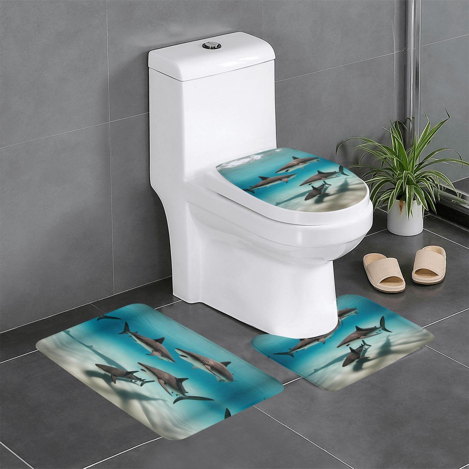 Tapis de bain motif poisson de la mer profonde pour créer une oasis marine