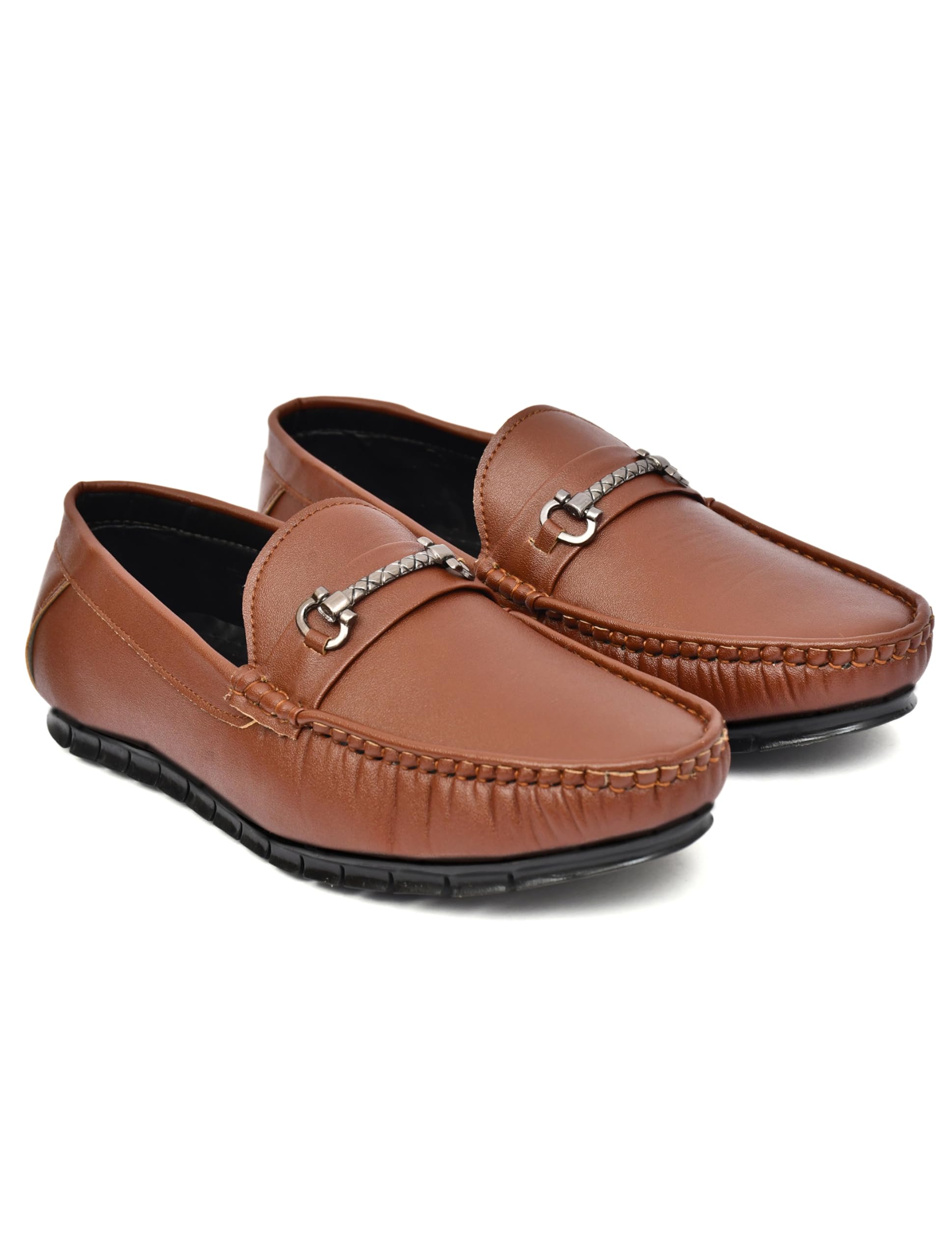 crakers Men's Slip On Faux Leather Loafer Shoes-picture-36