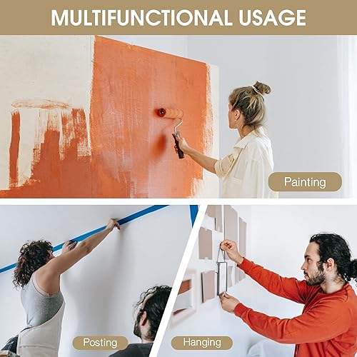 Miniatura 6 de KINGRACK Escalera plegable de 2 peldaños con alfombrilla de goma antideslizante, taburete con botón de liberación, acero ligero, hasta 330.7 lbs.